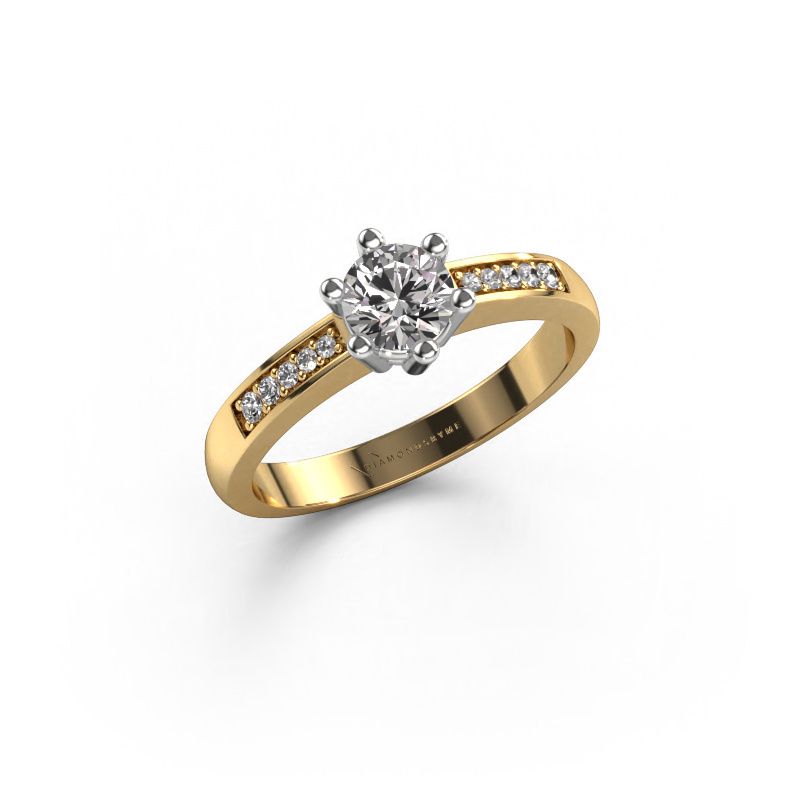 Engagement ring Luna 2 585 gold zirconia 5 mm