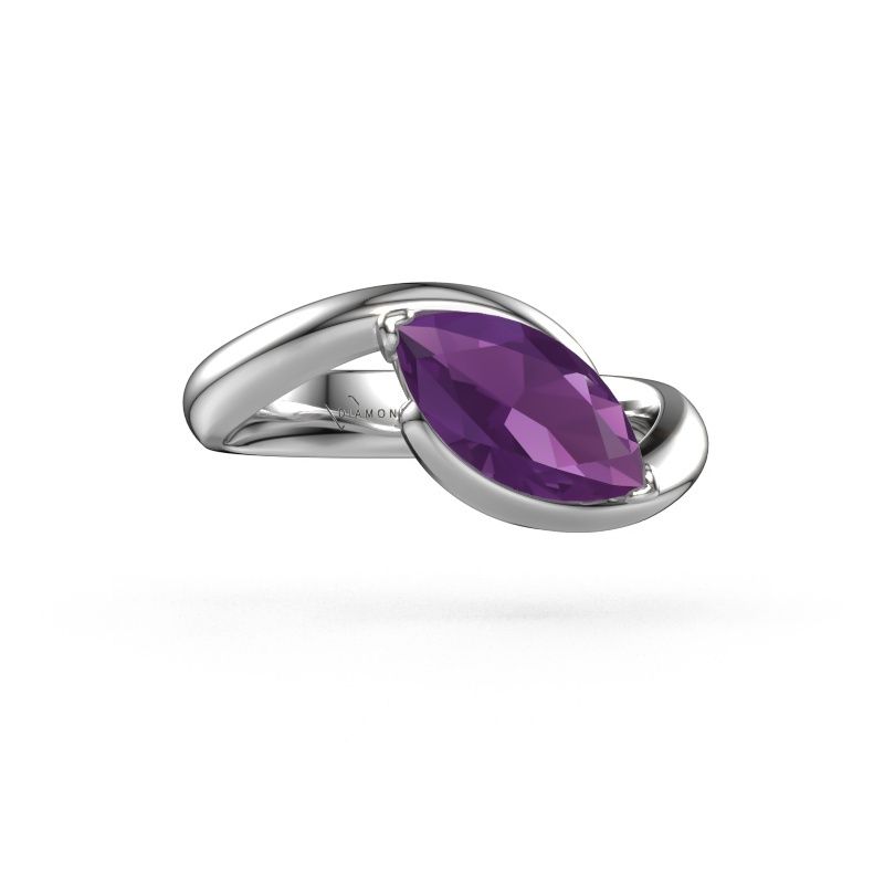 Verlobungsring Aida MRQ 950 Platin Amethyst 11x5.5 mm