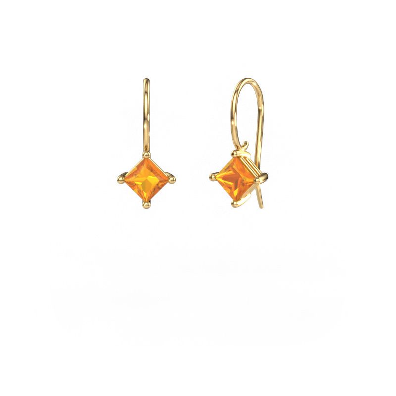 Ohrhänger Cleo SQR 585 Gold Citrin 5.5 mm
