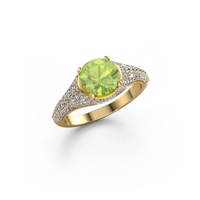 Engagement ring Lovella 585 gold peridot 7 mm