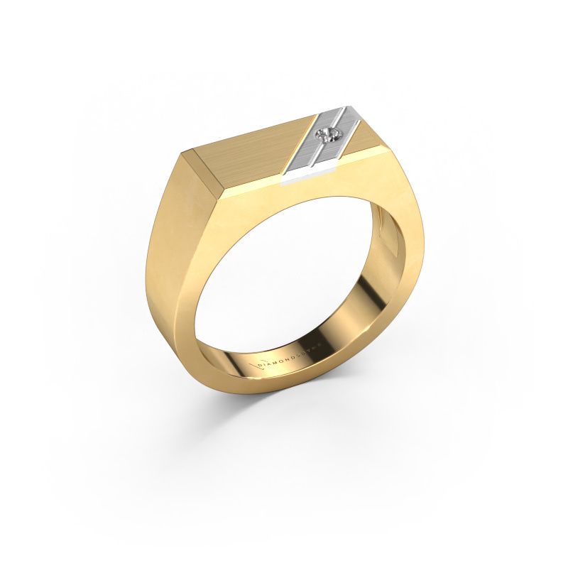Men's ring Dree 5 585 gold lab-grown diamond 0.055 crt