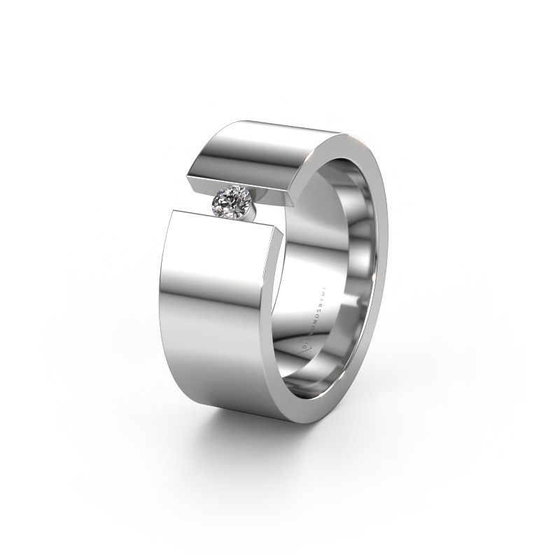 Ehering WH0146L18BP 585 Weißgold Diamant ±8x2 mm