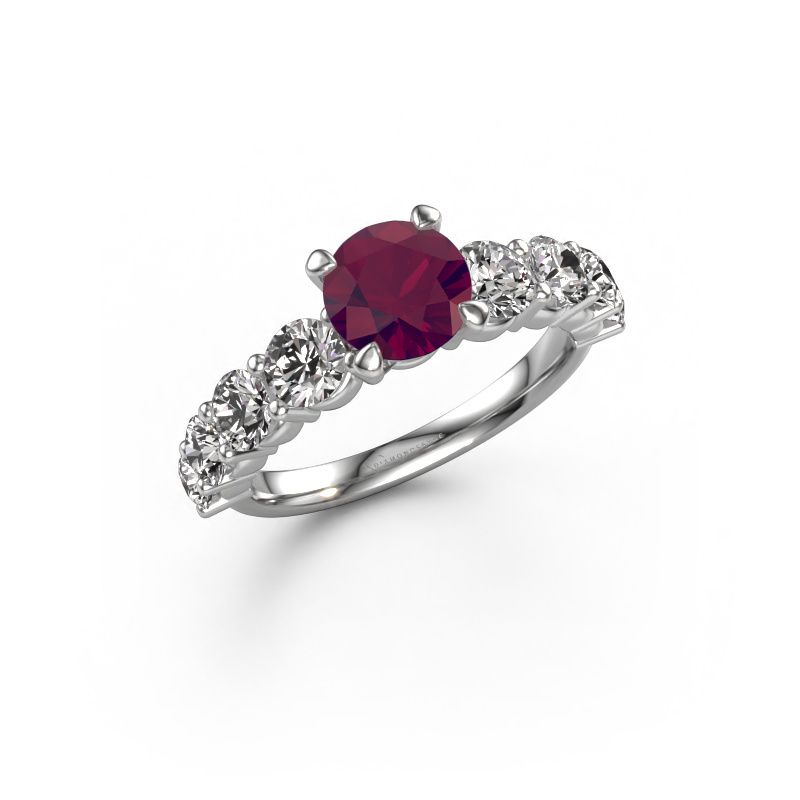 Verlovingsring Deja 950 platina rhodoliet 6.5 mm