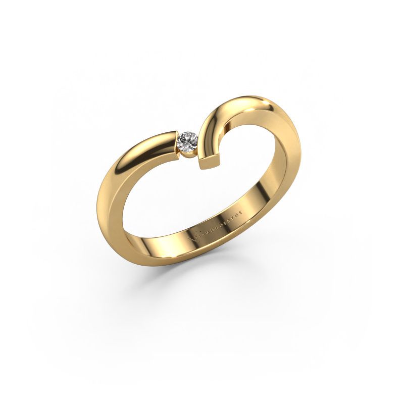 Anello Arda 585 oro diamante 0.03 crt
