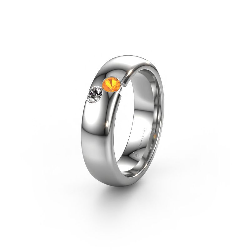 Ehering WH1003L26C 585 Weißgold Citrin ±6x2.2 mm