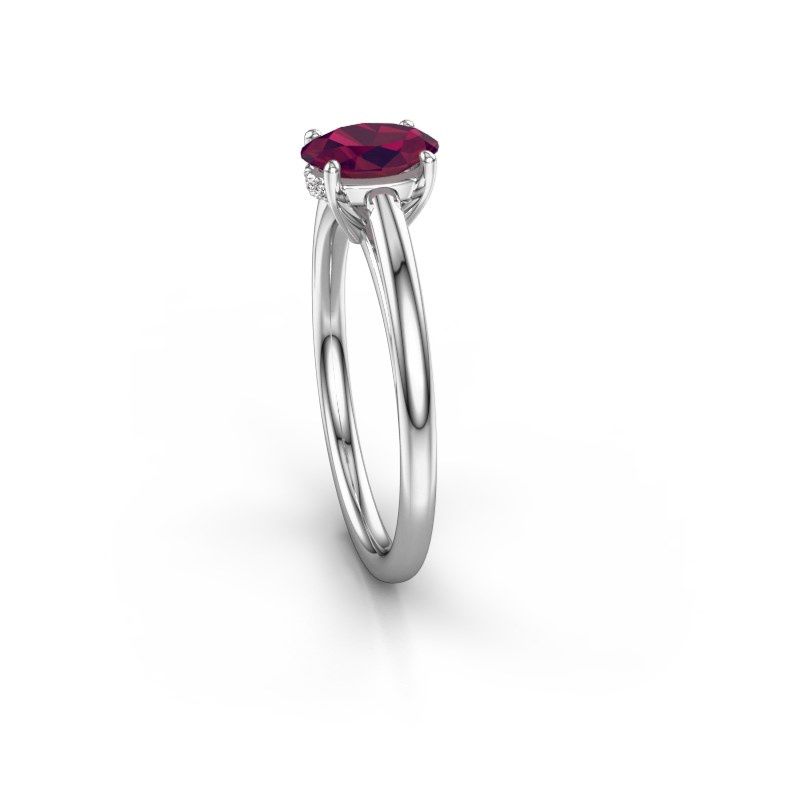 Bild von Verlobungsring haley ovl 1<br/>950 Platin<br/>Rhodolit 7x5 mm