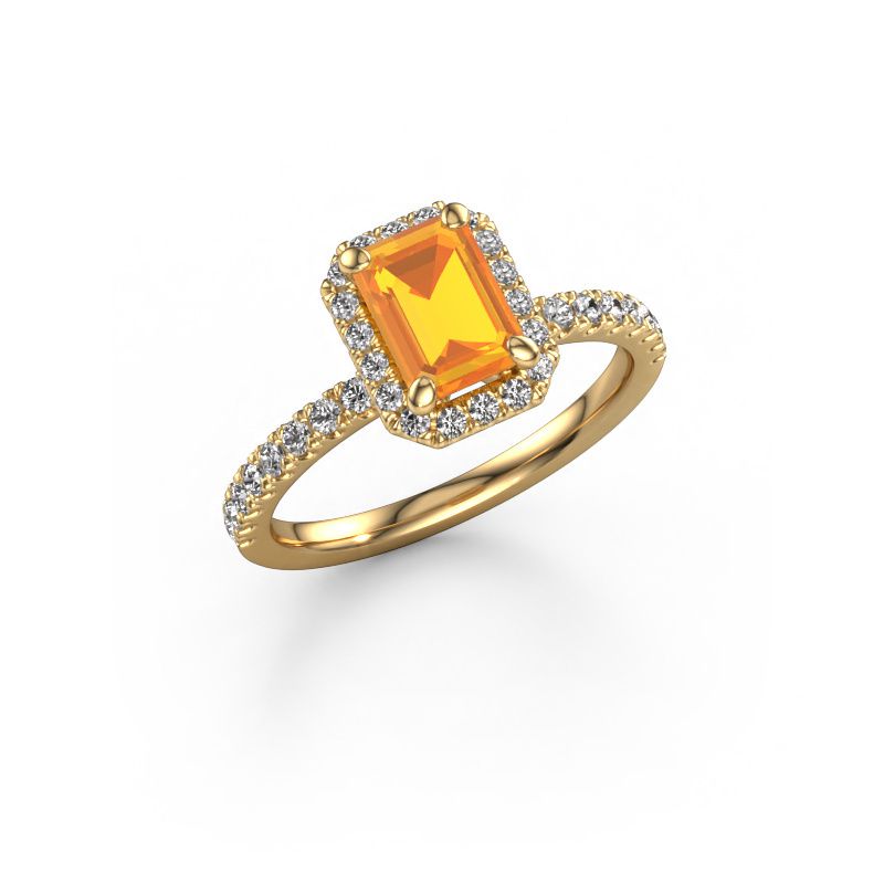 Engagement ring Miranda EME 585 gold citrin 7x5 mm