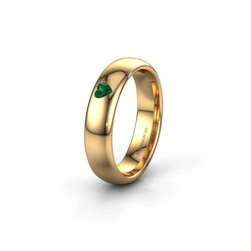 Image of Friendship ring WH0101L35BPHRT<br/>585 gold ±5x2 mm<br/>Emerald
