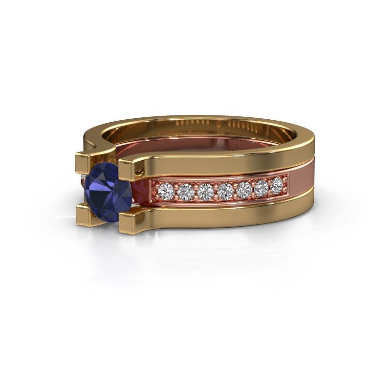 Image of Engagement ring Myrthe<br/>585 rose gold<br/>Sapphire 5 mm