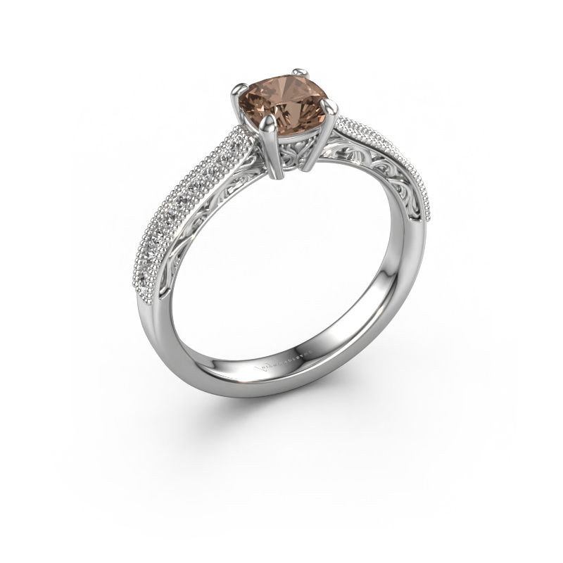 Verlobungsring Shonta CUS 950 Platin Braun Diamant 1.134 crt