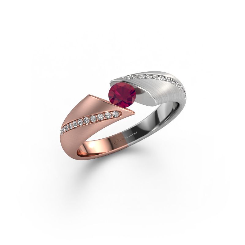 Bague Hojalien 2 585 or rose rhodolite 4.2 mm