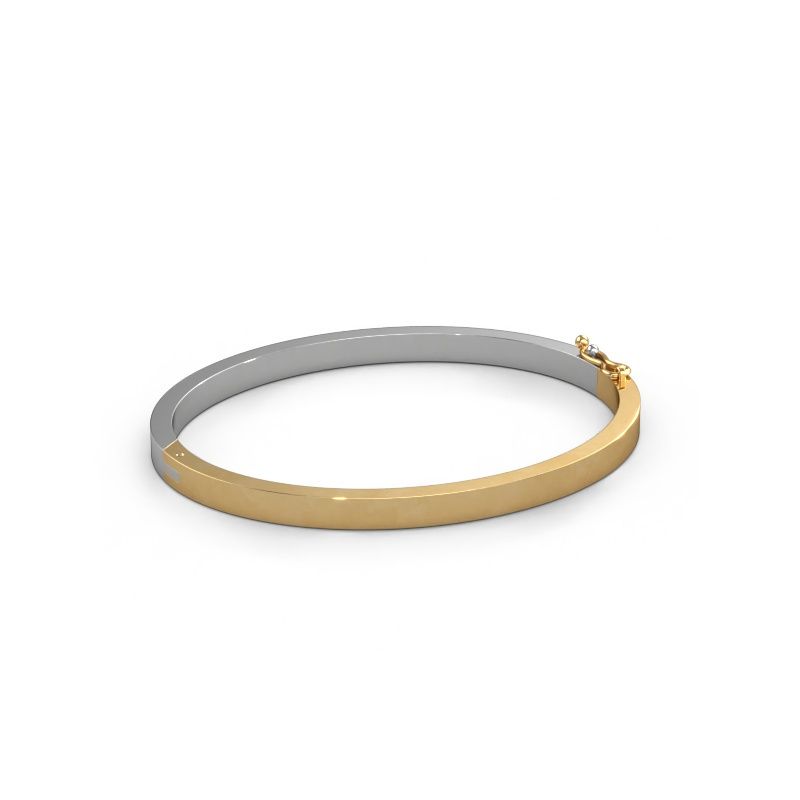 Slavenarmband Edra 4mm 585 witgoud
