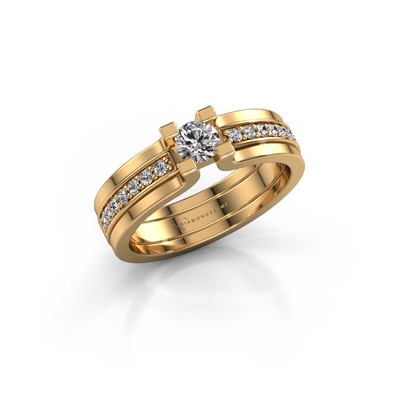 Afbeelding van Verlovingsring Myrthe 585 goud diamant 0.418 crt