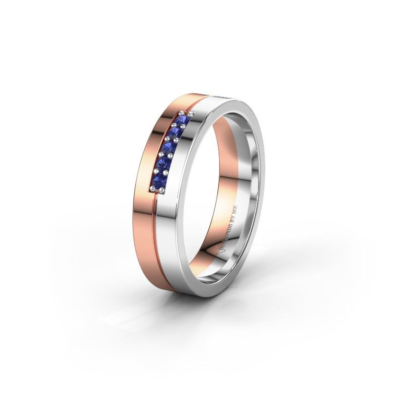 Image of Wedding ring WH0211L15AP<br/>585 rose gold ±5x1.7 mm<br/>Sapphire