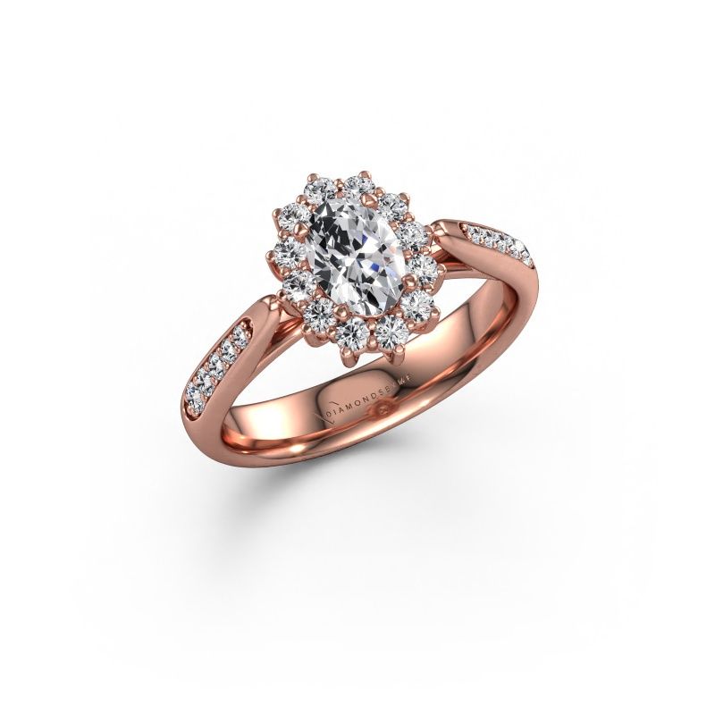 Verlovingsring Margien 2 585 rosé goud diamant 0.60 crt