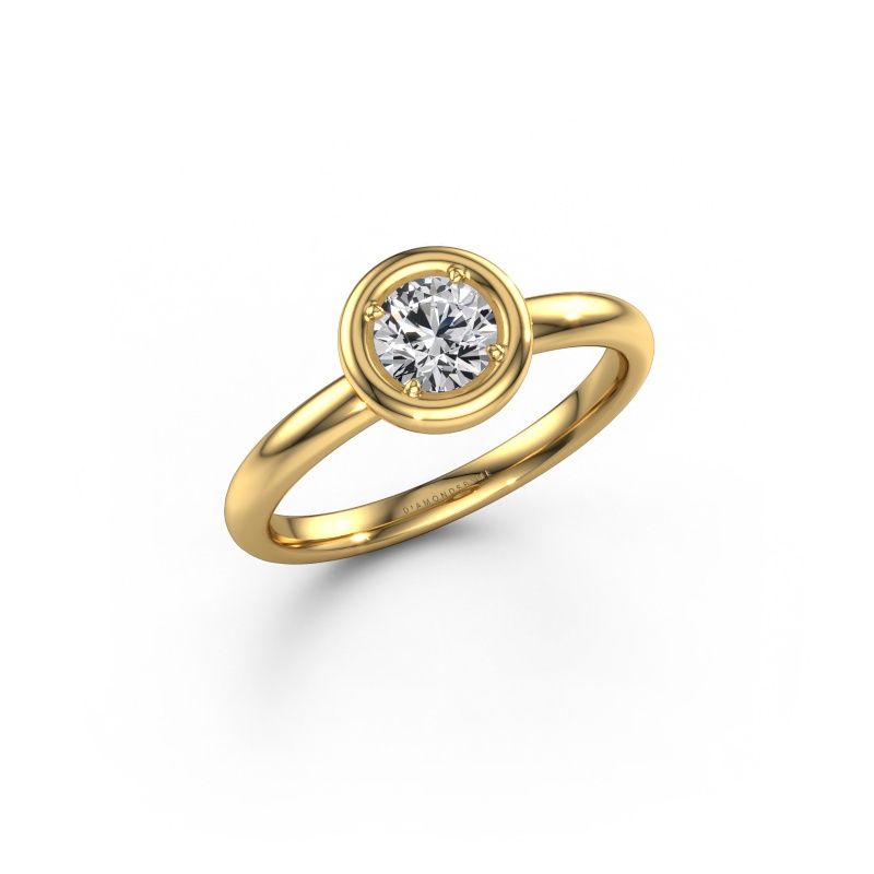 Bague de fiançailles Noa RND 585 or jaune diamant 0.50 crt