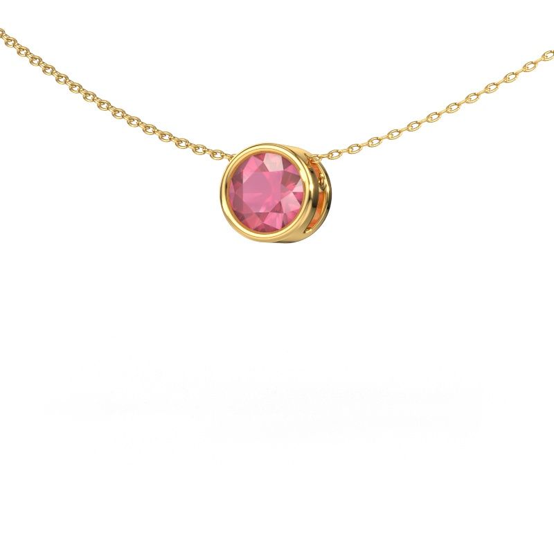 Pendant Lavon RND 585 gold tourmaline pink 6.5 mm