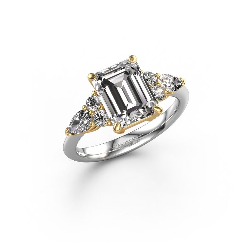 Verlobungsring Melani EME 585 Weißgold Zirkonia 9x7 mm