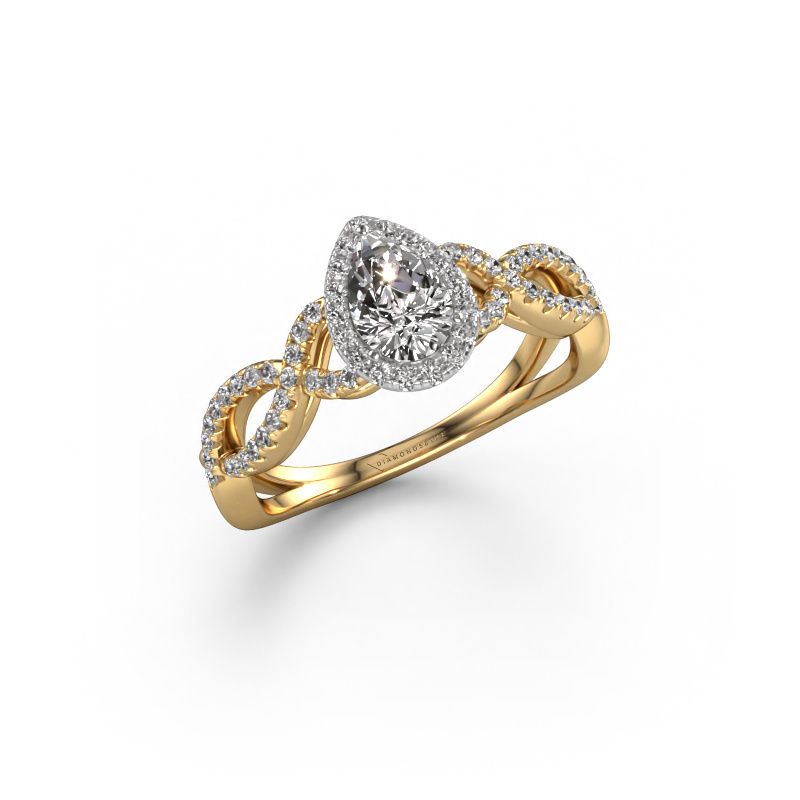 Engagement ring Dionne pear 585 gold diamond 0.99 crt
