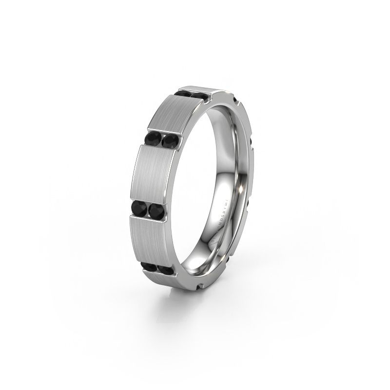 Bague de mariage WH2132L14BM 950 platine diamant noir ±4x2.2 mm
