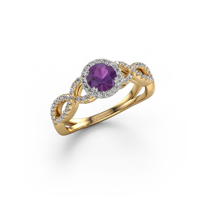 Engagement ring Dionne rnd 585 gold amethyst 5 mm