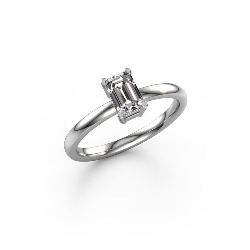 Verlobungsring Denita 1 EME 585 Weißgold Zirkonia 6x4 mm