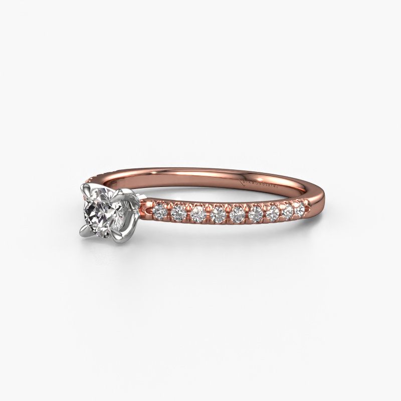 Image of Engagement Ring Crystal Rnd 2<br/>585 rose gold<br/>Diamond 0.43 crt