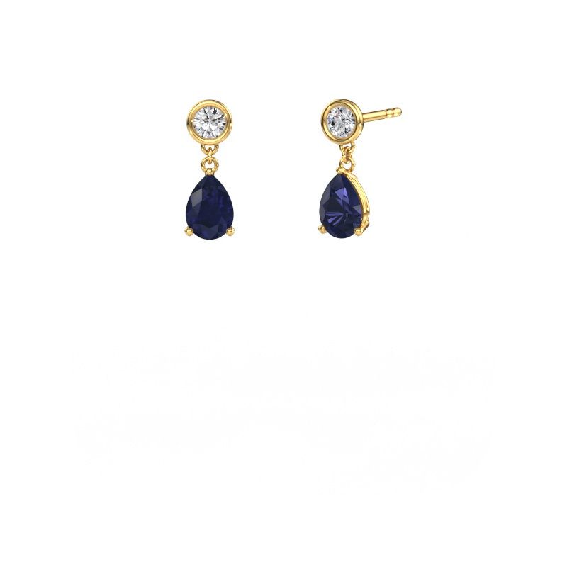 Drop earrings Lacey PER 585 gold sapphire 7x5 mm