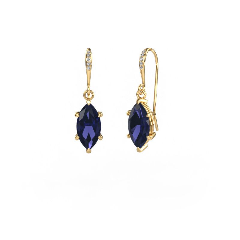 Pendants d'oreilles Laurie MRQ 2 585 or jaune saphir 10x5 mm