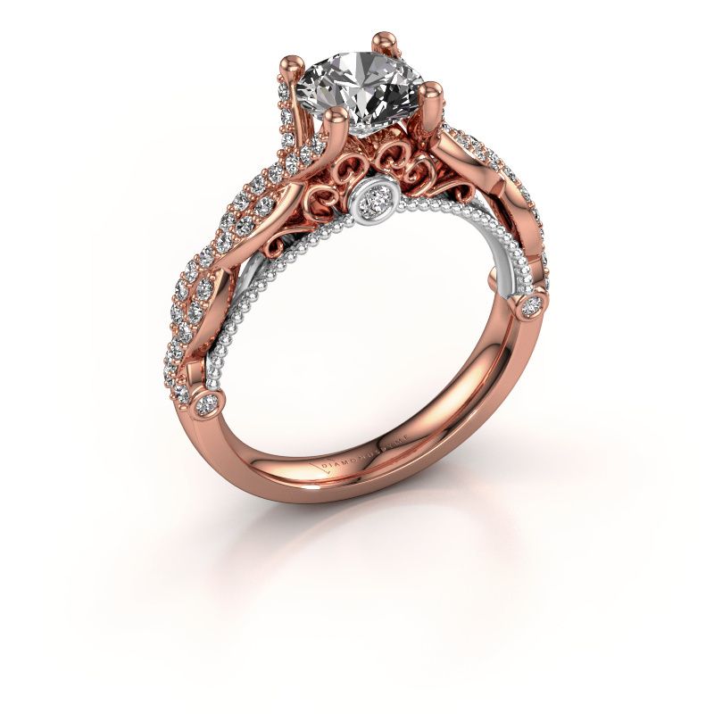 Afbeelding van Verlovingsring Chantelle<br/>585 rosé goud<br/>diamant 1.399 crt