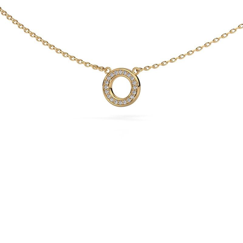 Pendant Round 2 585 gold lab grown diamond 0.05 crt