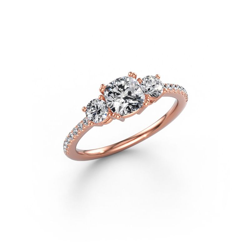 Bague de fiançailles Dominique CUS 2 585 or rose diamant 1.467 crt