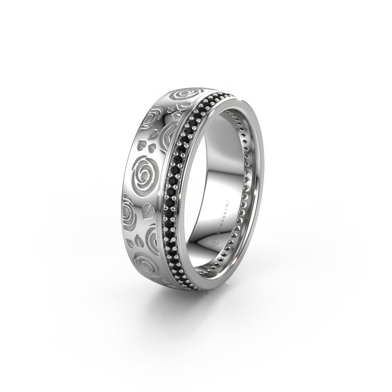 Ehering WH2066L27D 585 Weißgold Schwarz Diamant 0.354 crt ±7x2.4 mm