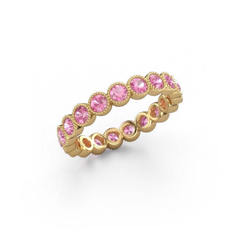 Ring Mariam 0.07 585 gold pink sapphire 2.7 mm