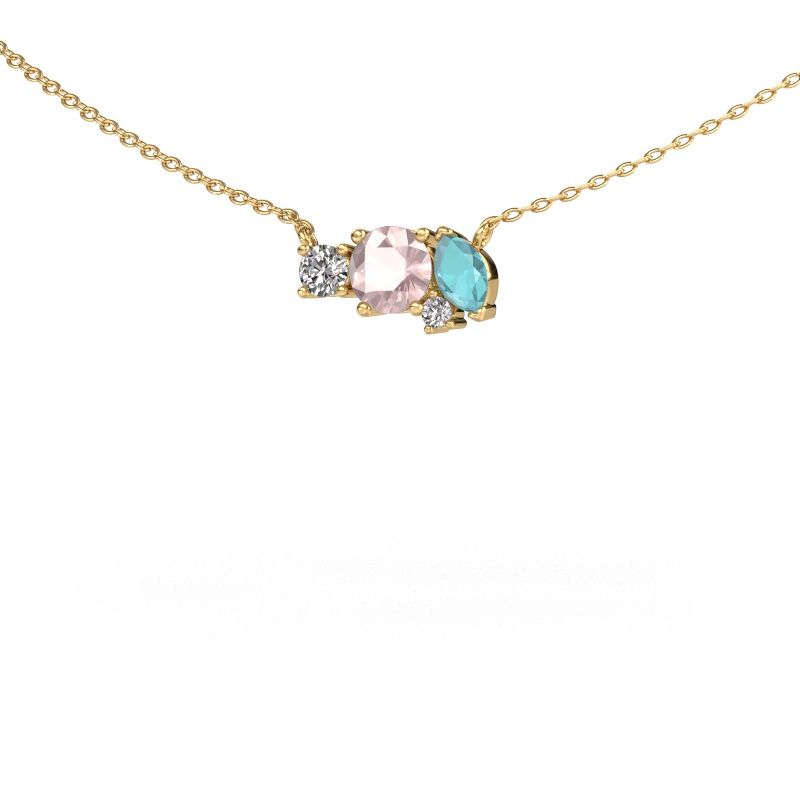 Pendant Frauke RND 585 gold morganite champagne 5 mm