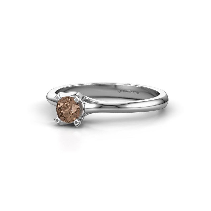Image de Bague de fiançailles Isa 1<br/>950 platine<br/>Diamant brun 0.25 crt