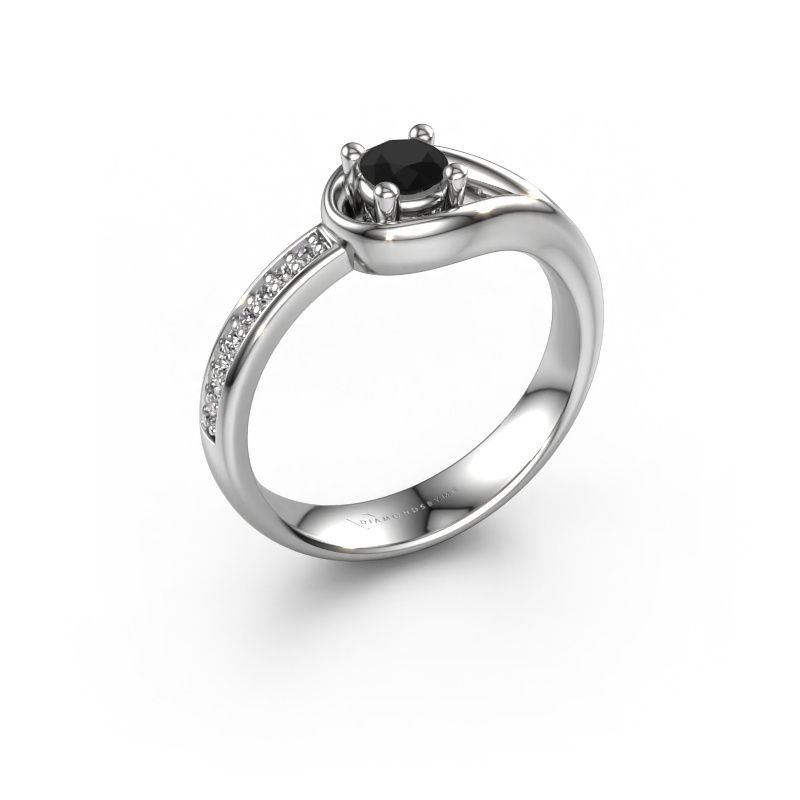 Ring Zara 950 platinum black diamond 0.36 crt