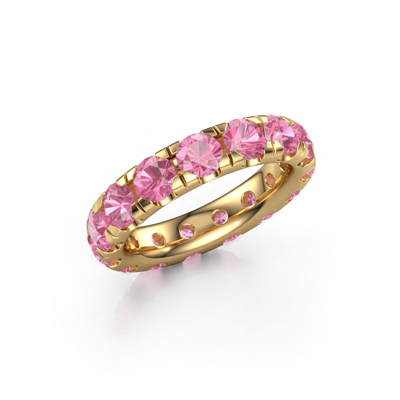 Stackable ring Jackie 4.2 585 gold pink sapphire 4.2 mm