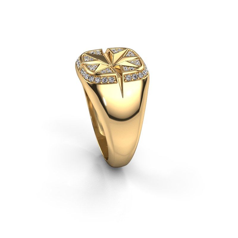 Afbeelding van Heren ring Ravi<br/>585 goud<br/>Diamant 0.35 crt