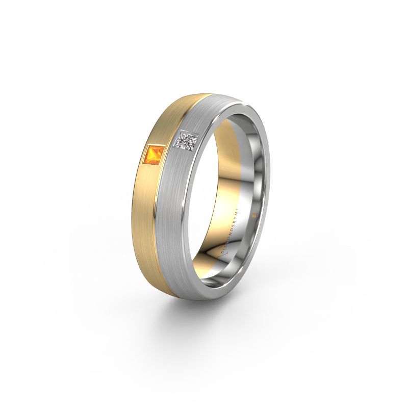 Trouwring WH0250L26BM 585 goud citrien ±6x2 mm