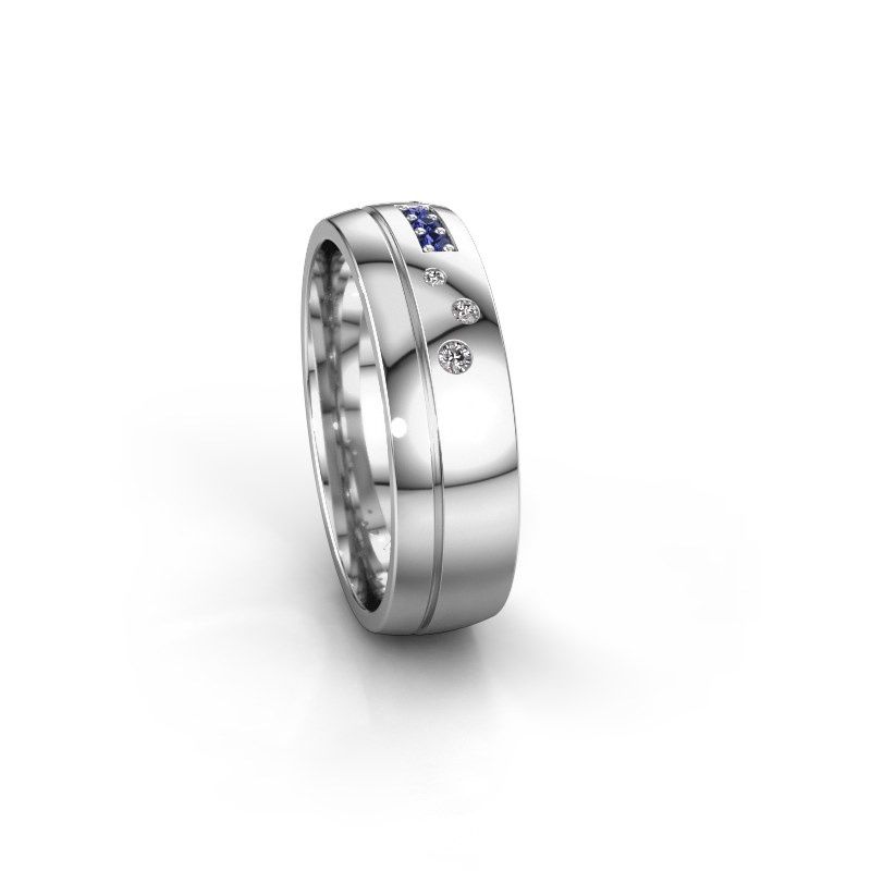 Image of Wedding ring WH0310L26AP<br/>950 platinum ±6x1.7 mm<br/>Sapphire