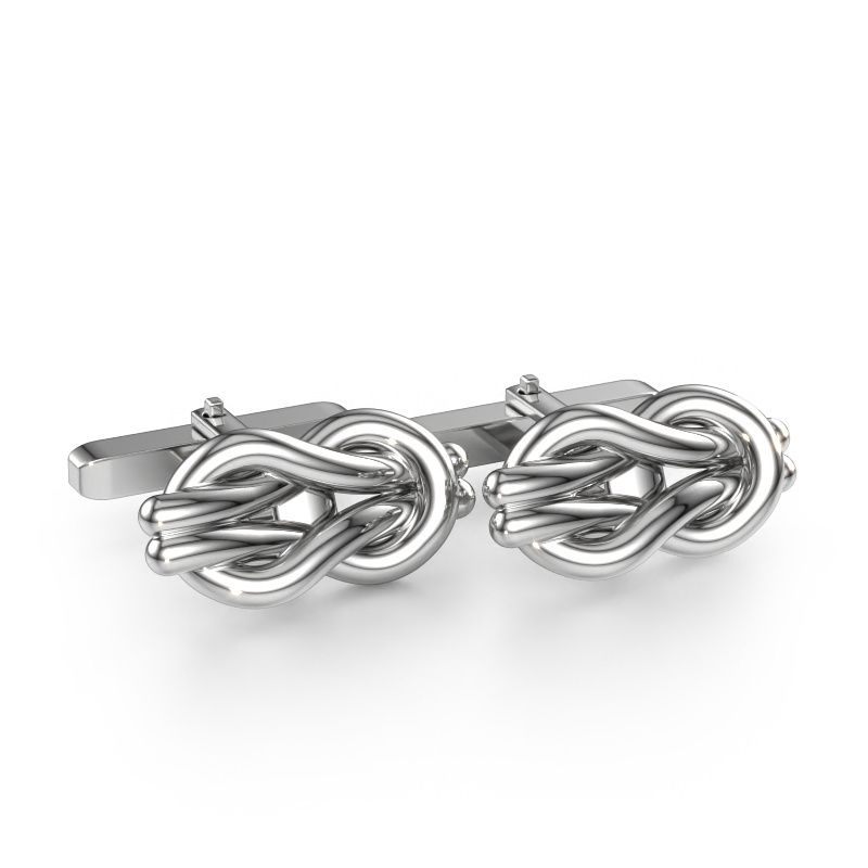 Cufflinks Knot 585 white gold