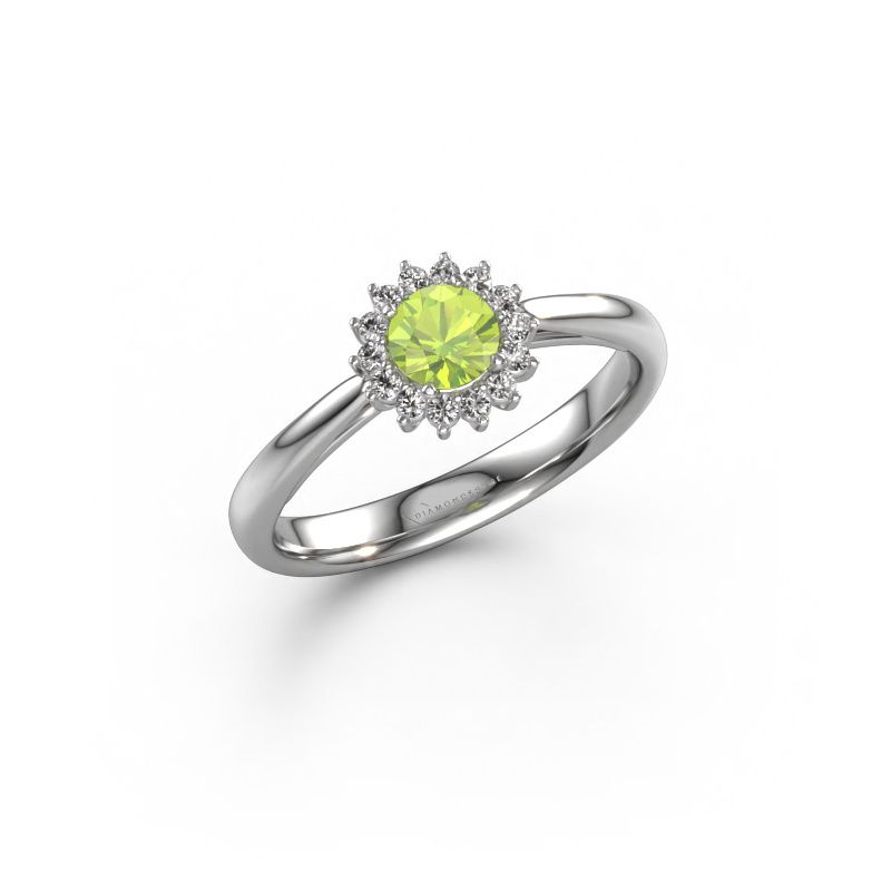 Engagement ring Tilly RND 1 585 white gold peridot 4.2 mm