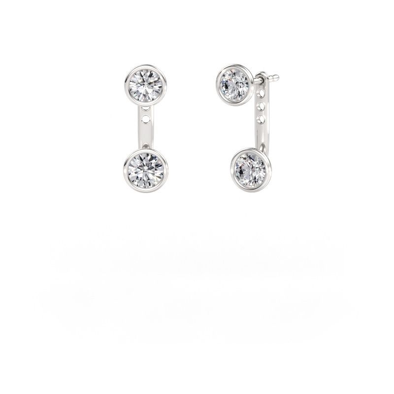 Earrings Halle 585 white gold lab grown diamond 2.00 crt