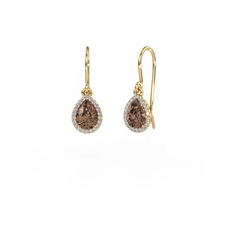 Pendants d'oreilles Seline per 585 or jaune diamant brun 0.65 crt