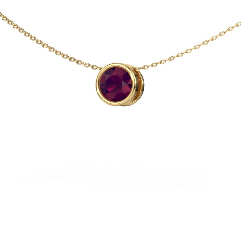 Pendant Lavon RND 585 gold rhodolite 6.5 mm