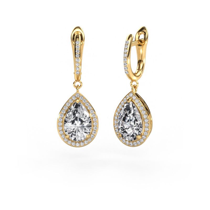 Drop earrings Ginger 2 585 gold lab grown diamond 6.557 crt