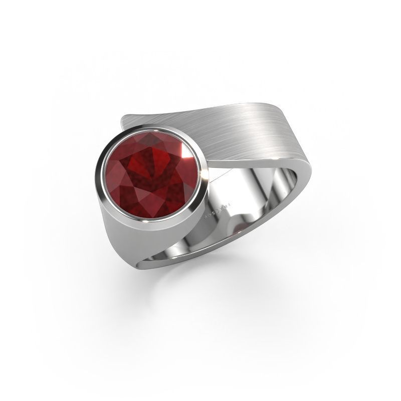 Ring Nakia 585 white gold ruby 8 mm