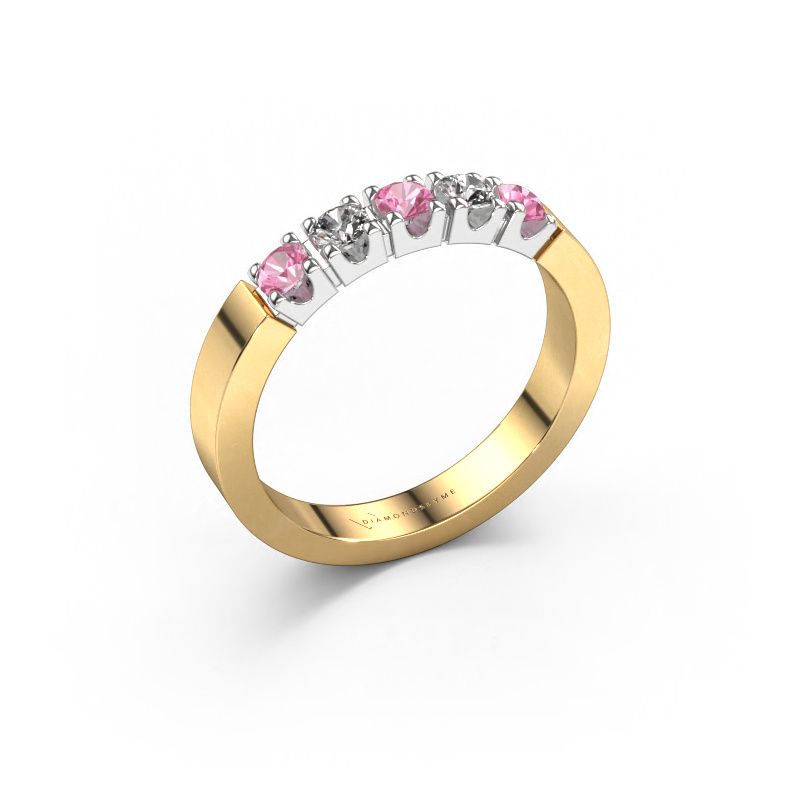 Ring Dana 5 585 Gold Pink Saphir 3 mm