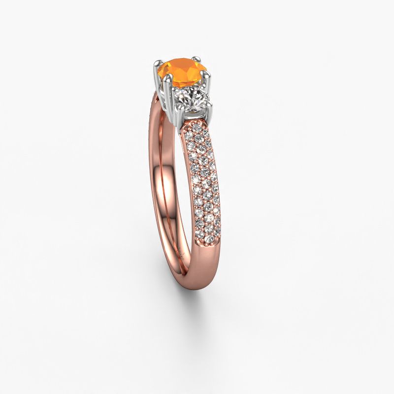 Image of Engagement Ring Marielle Rnd<br/>585 rose gold<br/>Citrin 5 mm